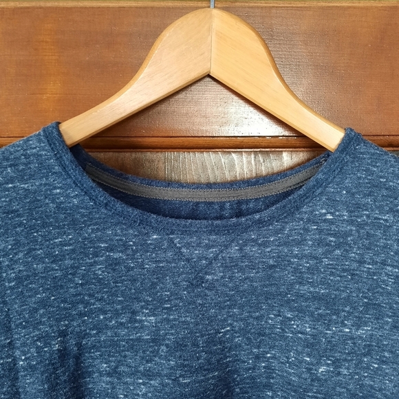 🛍 Cuddl Duds Softwear Knit Long Sleeve Crewneck Top Marled Navy Size Large - Picture 4 of 10